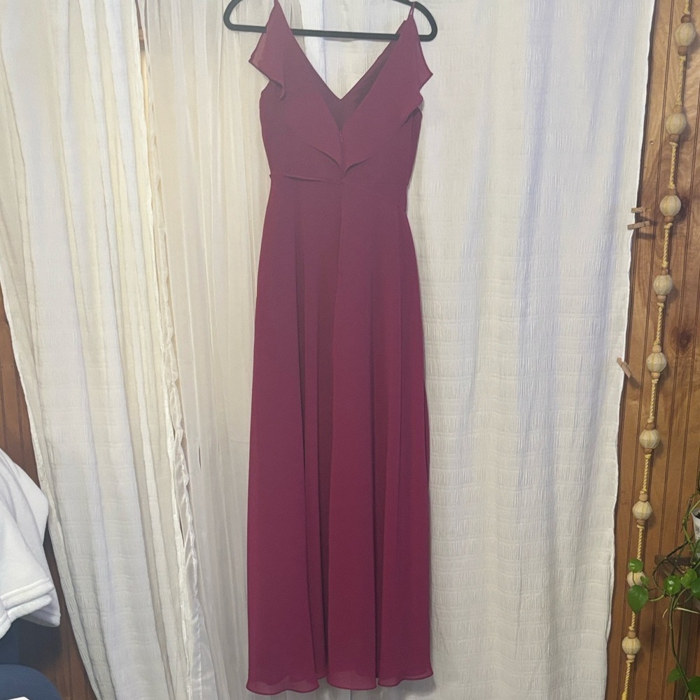 Jenny Yoo Elegant Red Maxi Dress - Picture 5 of 11
